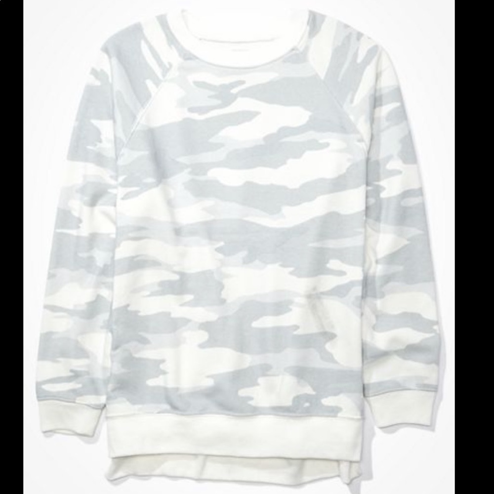 oversized American eagle camp crewneck